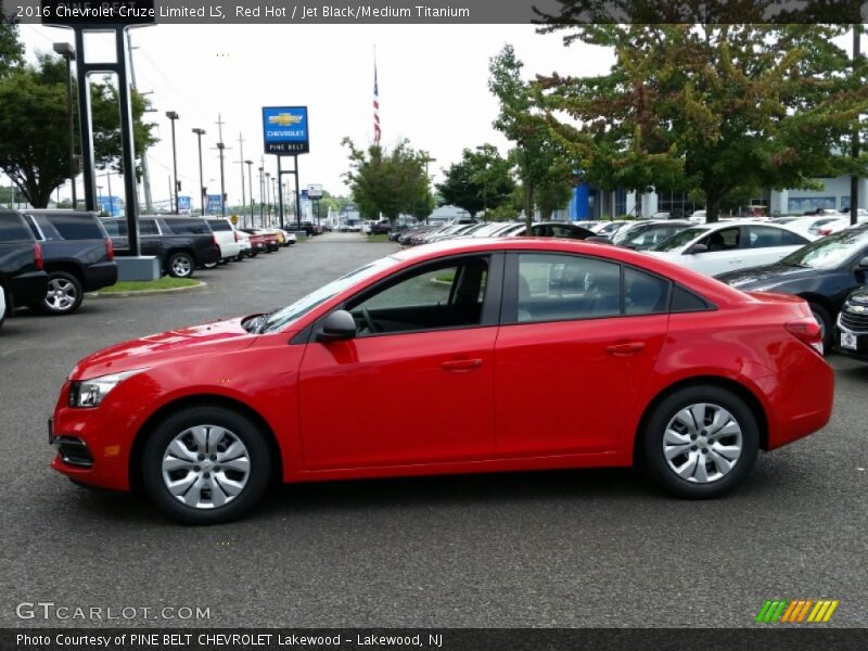 Red Hot / Jet Black/Medium Titanium 2016 Chevrolet Cruze Limited LS