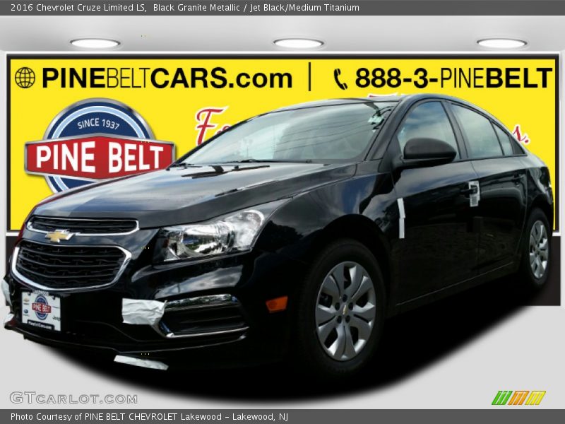 Black Granite Metallic / Jet Black/Medium Titanium 2016 Chevrolet Cruze Limited LS
