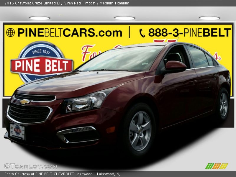 Siren Red Tintcoat / Medium Titanium 2016 Chevrolet Cruze Limited LT