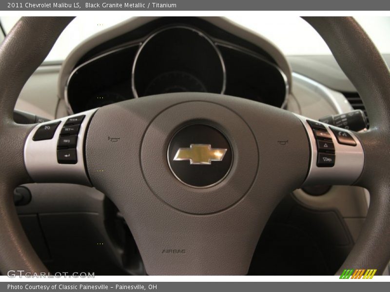 Black Granite Metallic / Titanium 2011 Chevrolet Malibu LS