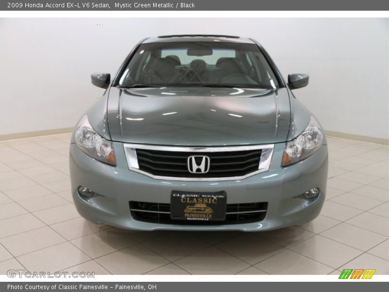 Mystic Green Metallic / Black 2009 Honda Accord EX-L V6 Sedan