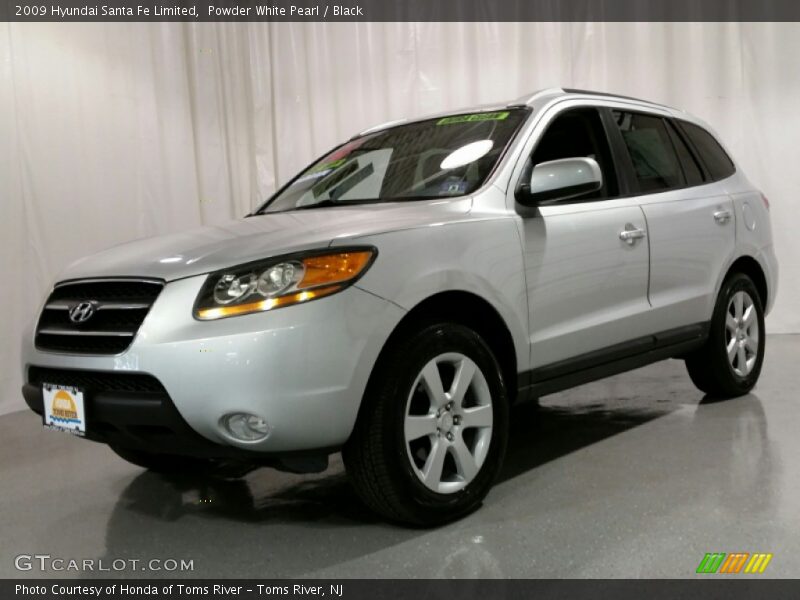 Powder White Pearl / Black 2009 Hyundai Santa Fe Limited