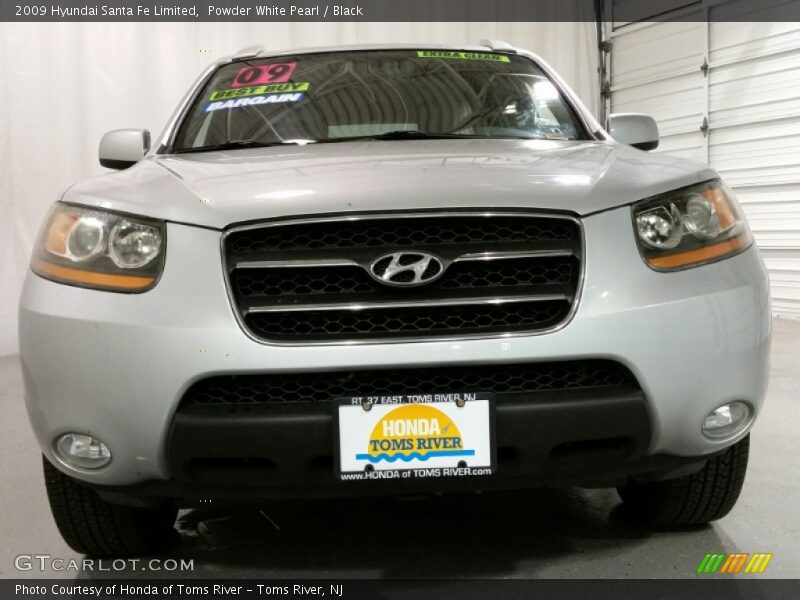 Powder White Pearl / Black 2009 Hyundai Santa Fe Limited