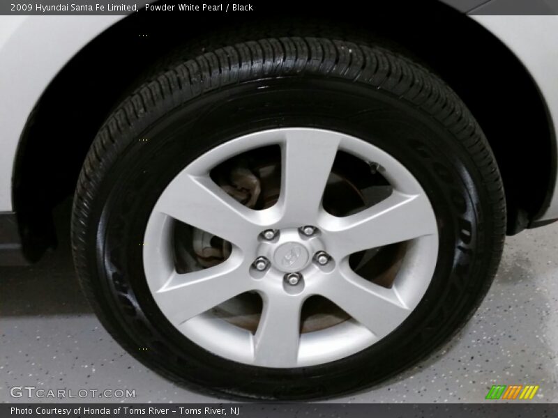 Powder White Pearl / Black 2009 Hyundai Santa Fe Limited