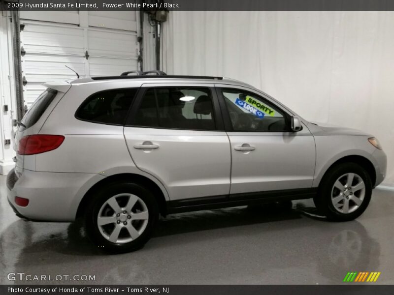 Powder White Pearl / Black 2009 Hyundai Santa Fe Limited