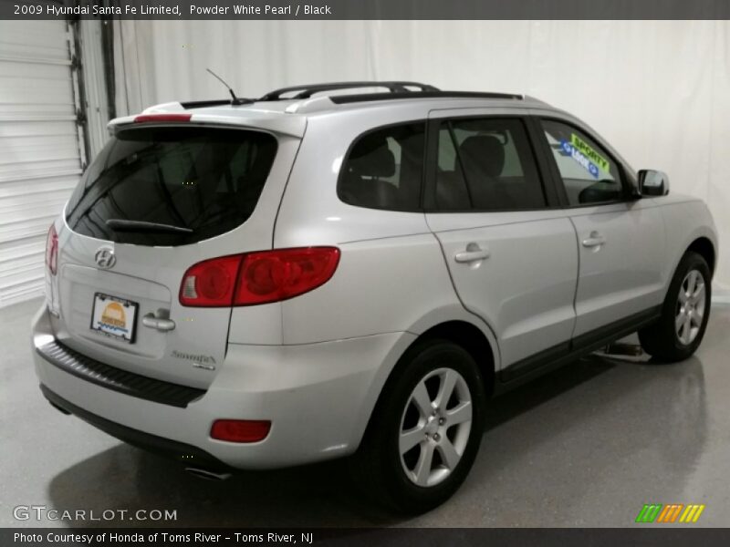 Powder White Pearl / Black 2009 Hyundai Santa Fe Limited