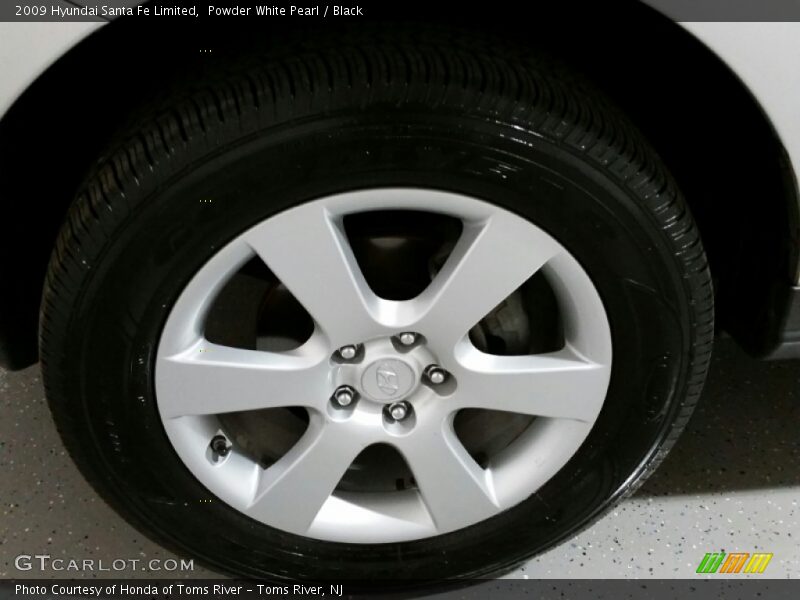 Powder White Pearl / Black 2009 Hyundai Santa Fe Limited