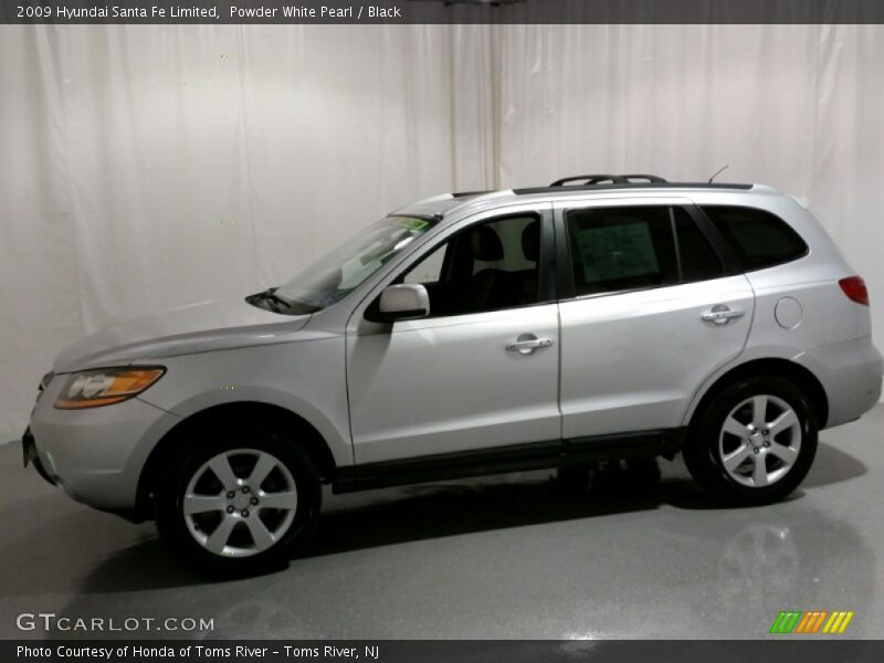 Powder White Pearl / Black 2009 Hyundai Santa Fe Limited