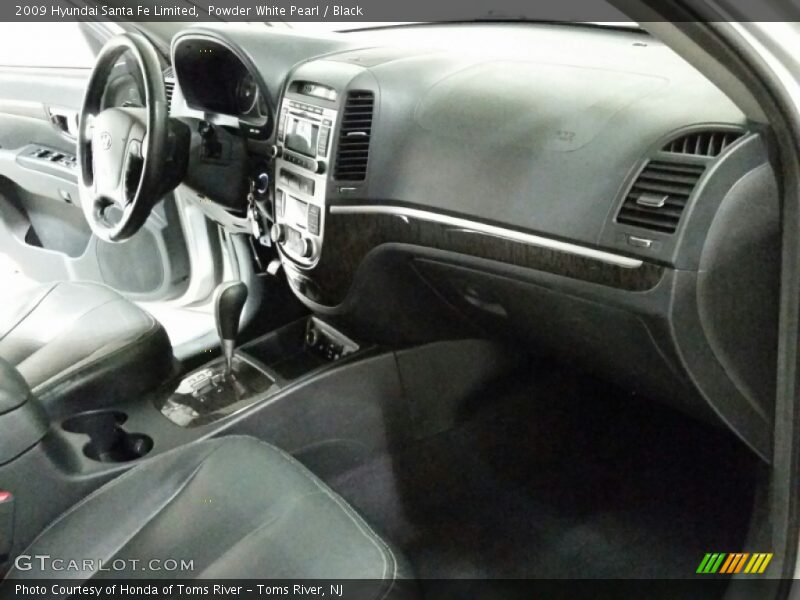 Powder White Pearl / Black 2009 Hyundai Santa Fe Limited