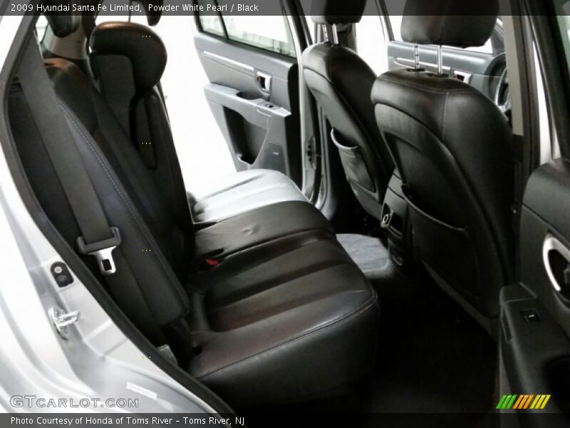 Powder White Pearl / Black 2009 Hyundai Santa Fe Limited