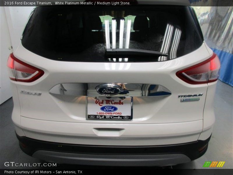 White Platinum Metallic / Medium Light Stone 2016 Ford Escape Titanium