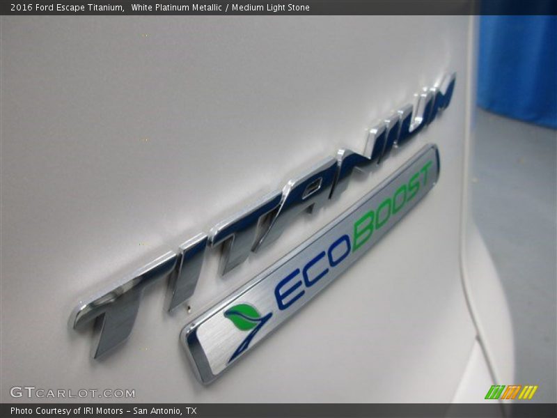White Platinum Metallic / Medium Light Stone 2016 Ford Escape Titanium