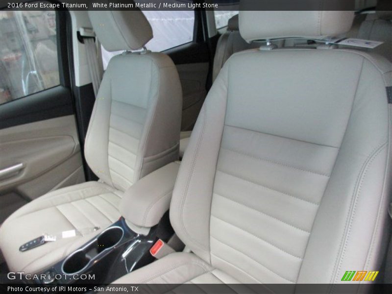 White Platinum Metallic / Medium Light Stone 2016 Ford Escape Titanium