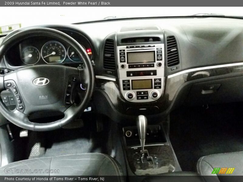 Powder White Pearl / Black 2009 Hyundai Santa Fe Limited