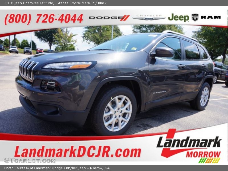 Granite Crystal Metallic / Black 2016 Jeep Cherokee Latitude