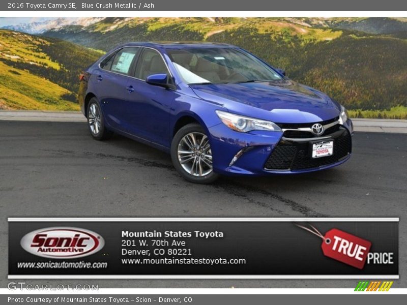 Blue Crush Metallic / Ash 2016 Toyota Camry SE