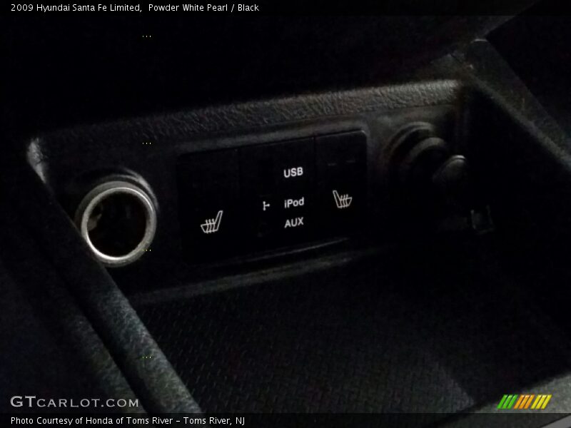 Powder White Pearl / Black 2009 Hyundai Santa Fe Limited