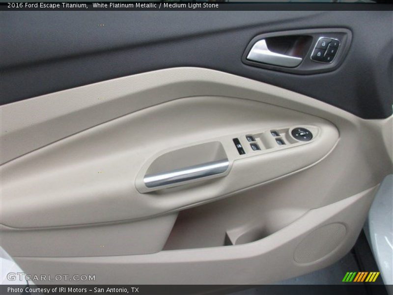 White Platinum Metallic / Medium Light Stone 2016 Ford Escape Titanium