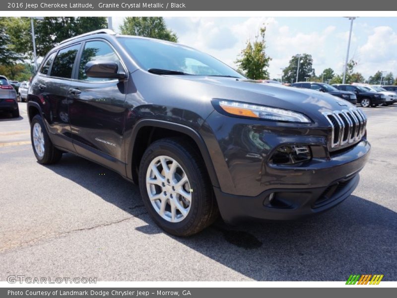 Granite Crystal Metallic / Black 2016 Jeep Cherokee Latitude