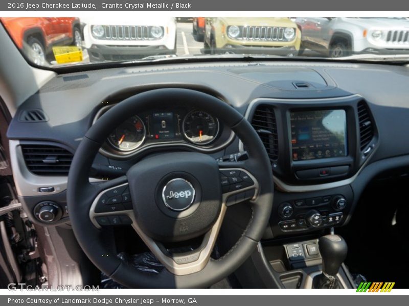 Granite Crystal Metallic / Black 2016 Jeep Cherokee Latitude