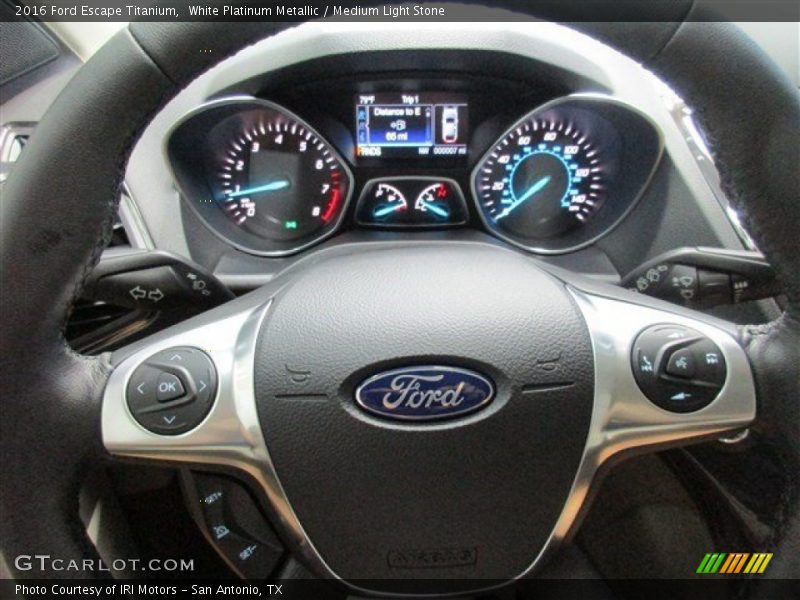 White Platinum Metallic / Medium Light Stone 2016 Ford Escape Titanium