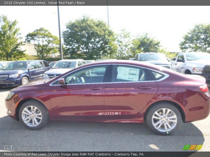 Velvet Red Pearl / Black 2016 Chrysler 200 Limited