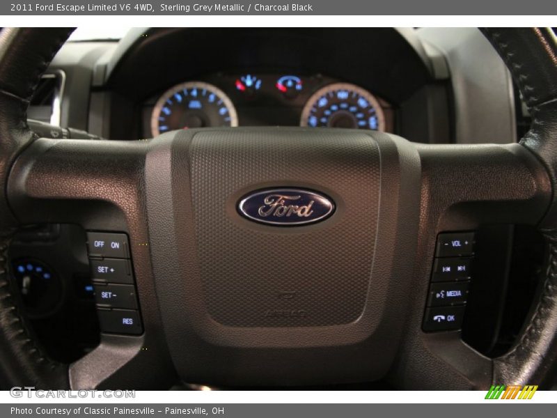 Sterling Grey Metallic / Charcoal Black 2011 Ford Escape Limited V6 4WD