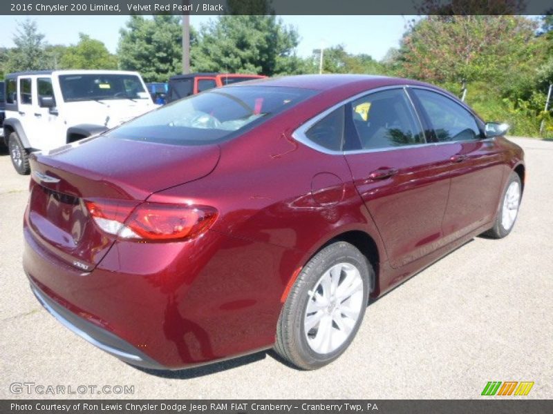 Velvet Red Pearl / Black 2016 Chrysler 200 Limited