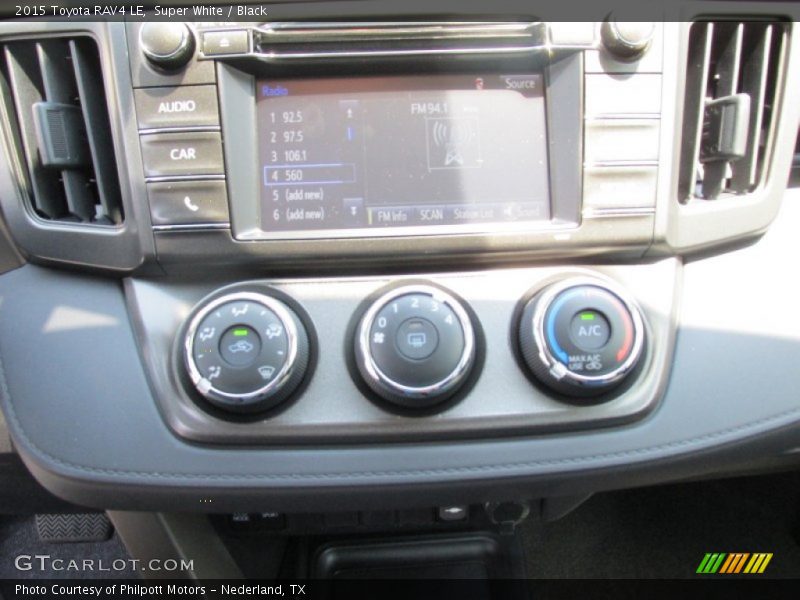 Super White / Black 2015 Toyota RAV4 LE