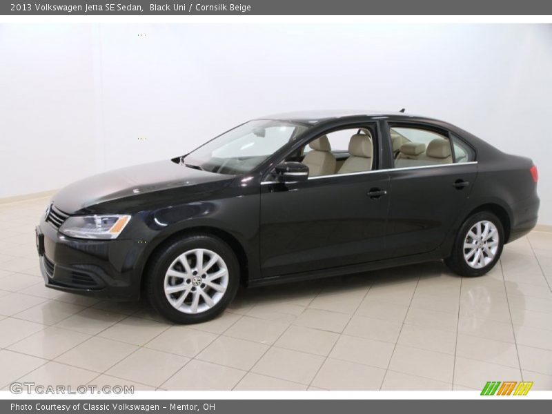 Black Uni / Cornsilk Beige 2013 Volkswagen Jetta SE Sedan