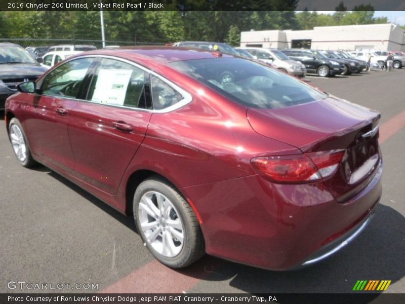 Velvet Red Pearl / Black 2016 Chrysler 200 Limited