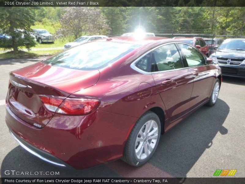 Velvet Red Pearl / Black 2016 Chrysler 200 Limited