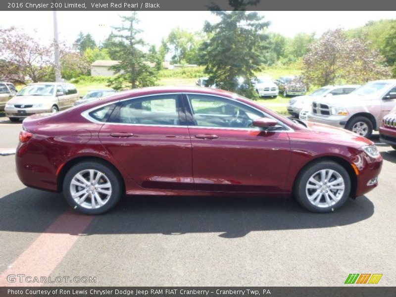 Velvet Red Pearl / Black 2016 Chrysler 200 Limited