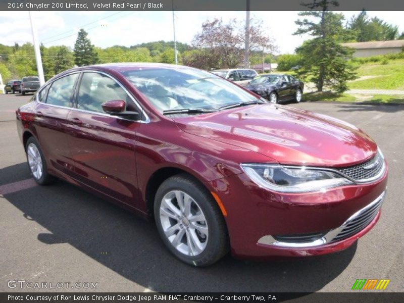 Velvet Red Pearl / Black 2016 Chrysler 200 Limited