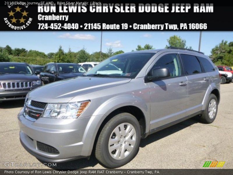 Billet Silver Metallic / Black 2016 Dodge Journey SE AWD