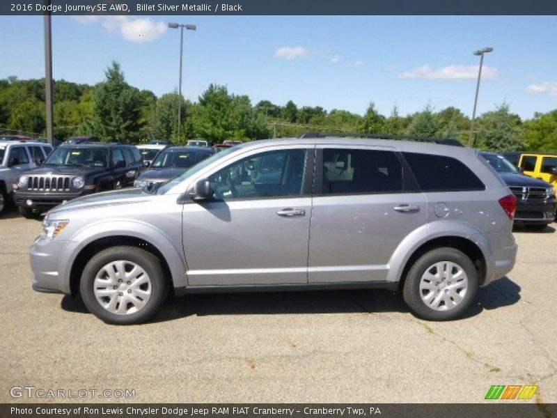 Billet Silver Metallic / Black 2016 Dodge Journey SE AWD