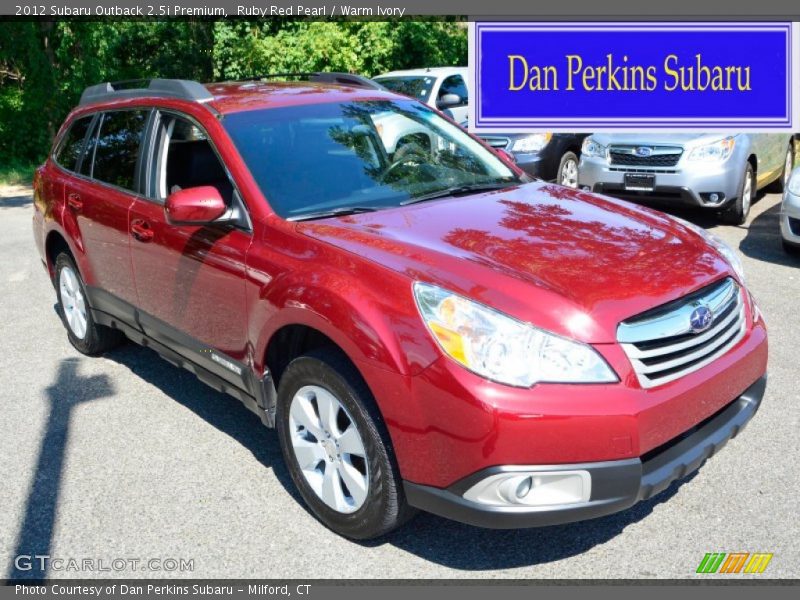 Ruby Red Pearl / Warm Ivory 2012 Subaru Outback 2.5i Premium