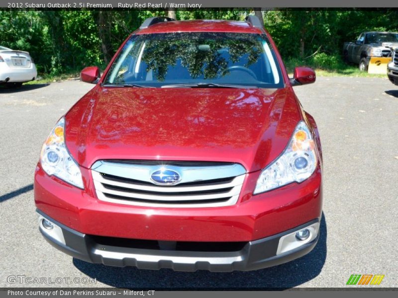 Ruby Red Pearl / Warm Ivory 2012 Subaru Outback 2.5i Premium