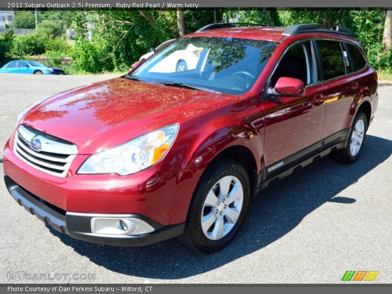 Ruby Red Pearl / Warm Ivory 2012 Subaru Outback 2.5i Premium