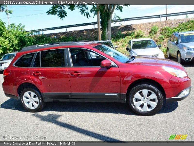 Ruby Red Pearl / Warm Ivory 2012 Subaru Outback 2.5i Premium