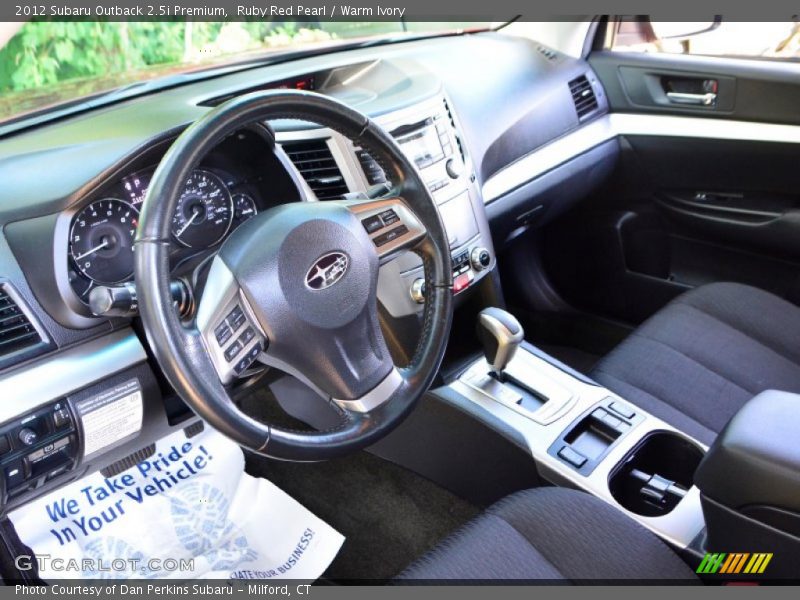 Ruby Red Pearl / Warm Ivory 2012 Subaru Outback 2.5i Premium