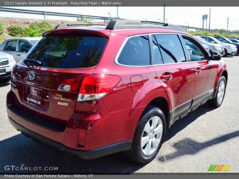 Ruby Red Pearl / Warm Ivory 2012 Subaru Outback 2.5i Premium
