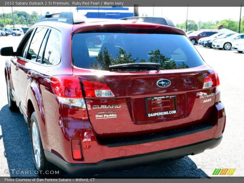 Ruby Red Pearl / Warm Ivory 2012 Subaru Outback 2.5i Premium