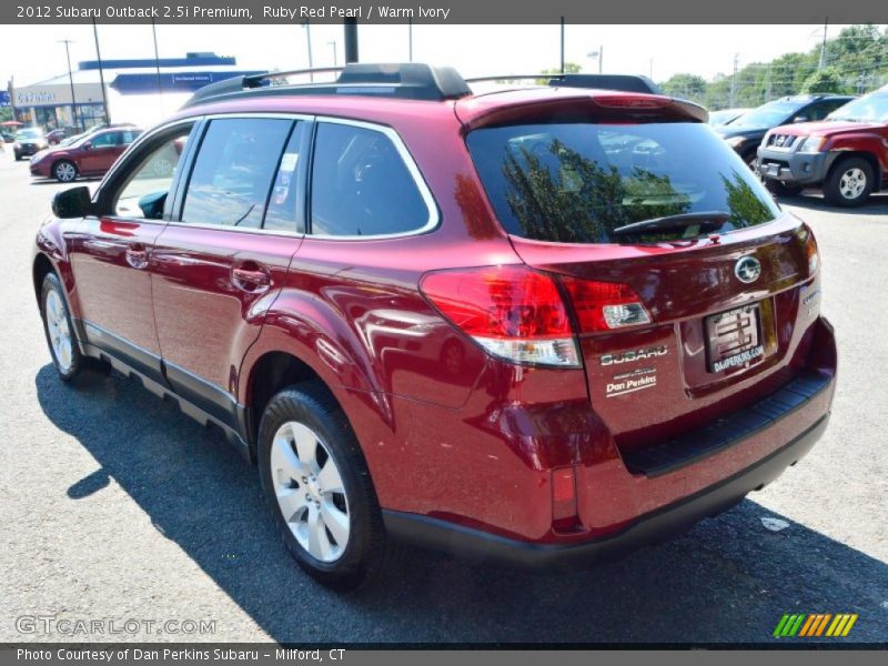 Ruby Red Pearl / Warm Ivory 2012 Subaru Outback 2.5i Premium