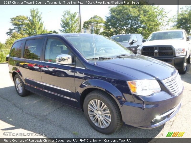 True Blue Pearl / Dark Frost Beige/Medium Frost Beige 2015 Chrysler Town & Country Touring-L