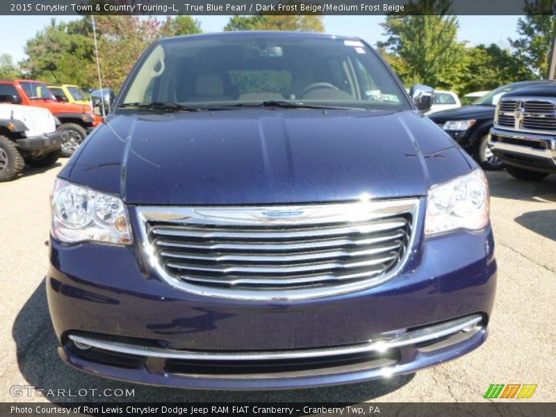 True Blue Pearl / Dark Frost Beige/Medium Frost Beige 2015 Chrysler Town & Country Touring-L