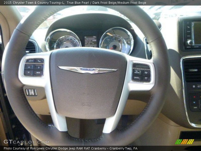 True Blue Pearl / Dark Frost Beige/Medium Frost Beige 2015 Chrysler Town & Country Touring-L