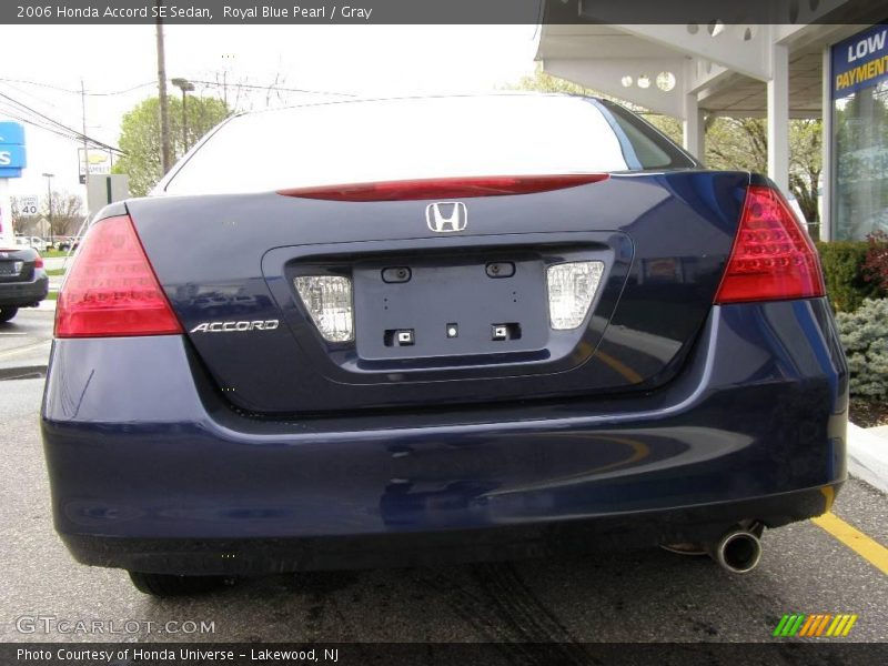 Royal Blue Pearl / Gray 2006 Honda Accord SE Sedan