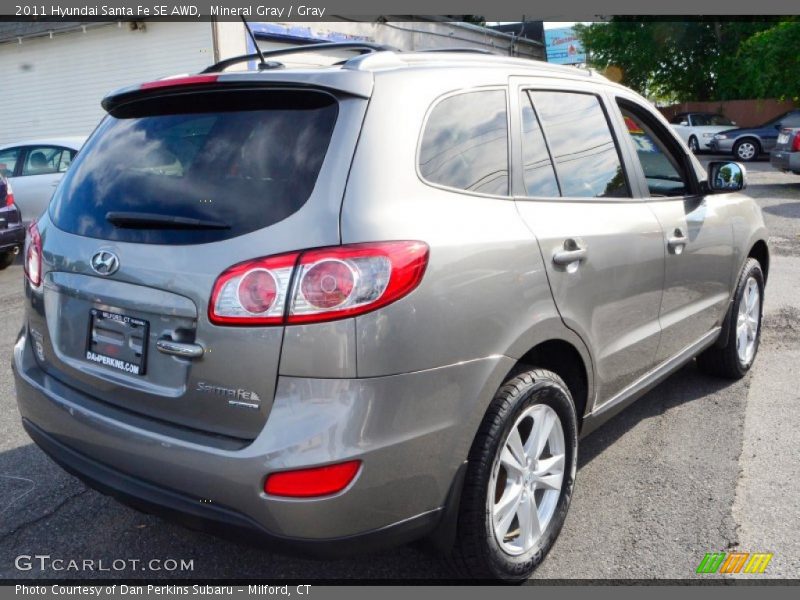Mineral Gray / Gray 2011 Hyundai Santa Fe SE AWD