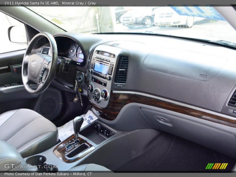 Mineral Gray / Gray 2011 Hyundai Santa Fe SE AWD